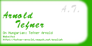 arnold tefner business card